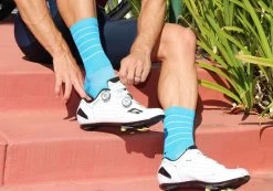 Felt Bicycles Felt 6" Socks - Hi-Vis Blue -Best Felt Bicycles blue sock 1